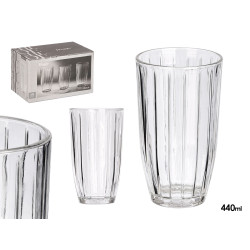 CALICE ALTO RIGHE 440ML TRASPARENTE