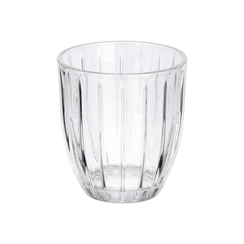 VERRE À EAU  RAYURES 330ML TRANSPARENT