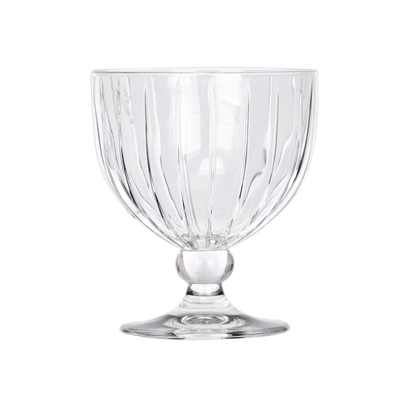 COUPE GLACE RAYURES 350ML TRANSPARENT