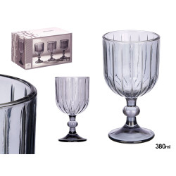 CALICE VINO RIGHE 380ML FUMO