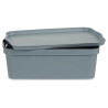 CAJA PLASTICO CON TAPA 14L GRIS