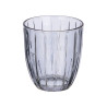 VERRE À EAU  RAYURES 330ML FUMÉE