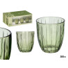 VERRE À EAU  RAYURES 330ML VERT