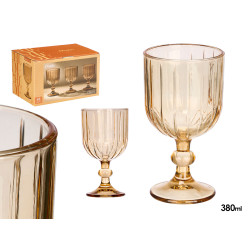 COUPE À VIN RAYURES 380ML AMBRE