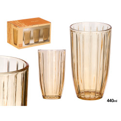 COPO ALTO RISCAS 440ML AMBAR