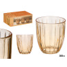BICCHIERE ACQUA RIGHE 330ML AMBRA