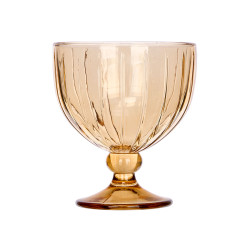 TAÇA PARA GELADO RISCAS 350ML AMBAR