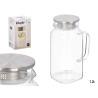 ROUND BOROSILICATE PITCHER STEEL LID 1,2L