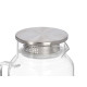 PICHET ROND BOROSILICATE COUVERCLE ACIER 1,2L
