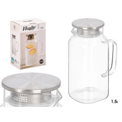 SQUARE BOROSILICATE PITCHER LID 1,5L