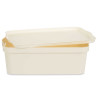 CAIXA PLÁSTICO COM TAMPA 14L CREME 