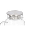 JARRA BOROSILICATO CUADRADA TAPA ACERO 1,5L