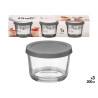 SET 3 CONTENITORI IL PRANZO ROTONDI GRIGI