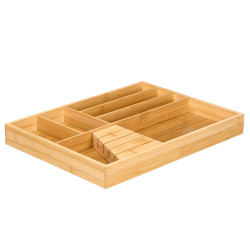 PORTA-TALHERES BAMBU 6 RANHURAS SUPORTE FACAS