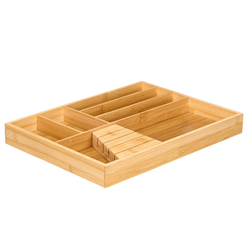 PORTE-COUVERTS BAMBOU 6 FENTES PORTE-COUTEAUX