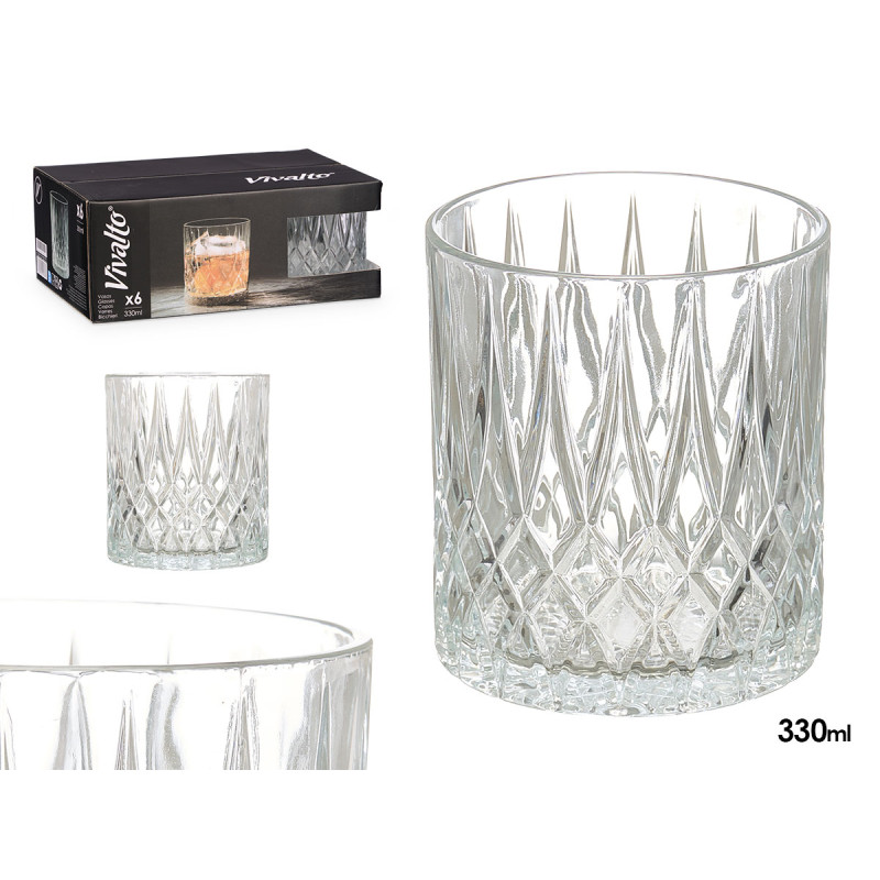 VERRE À WHISKY LOSANGES 315ML