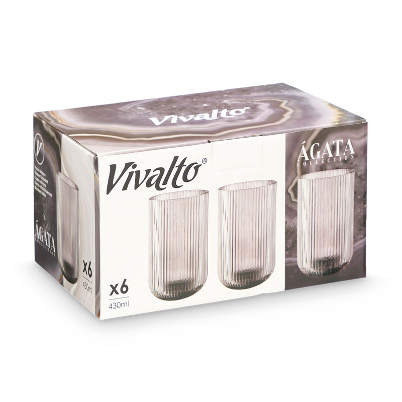 GREY SOFT DRINK GLASS 430 ML