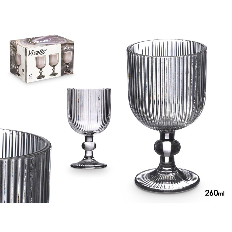 COUPE À VIN BLANC COULEUR GRISE 260 ML