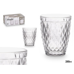 BICCHIERE DIAMANTE TRASPARENTE 250ML