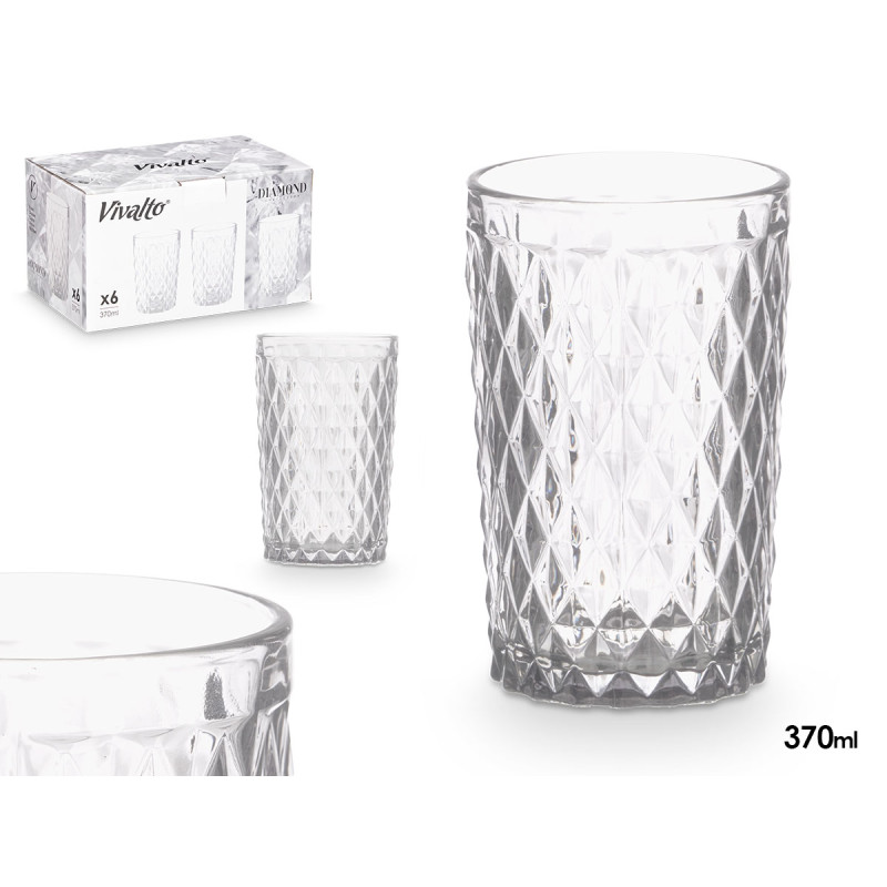 CLEAR DIAMOND GLASS 370 ML