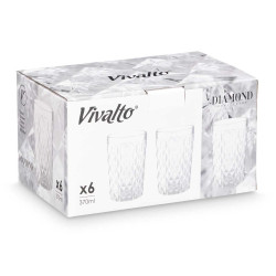 COPO DIAMANTE TRANSPARENTE 370 ML