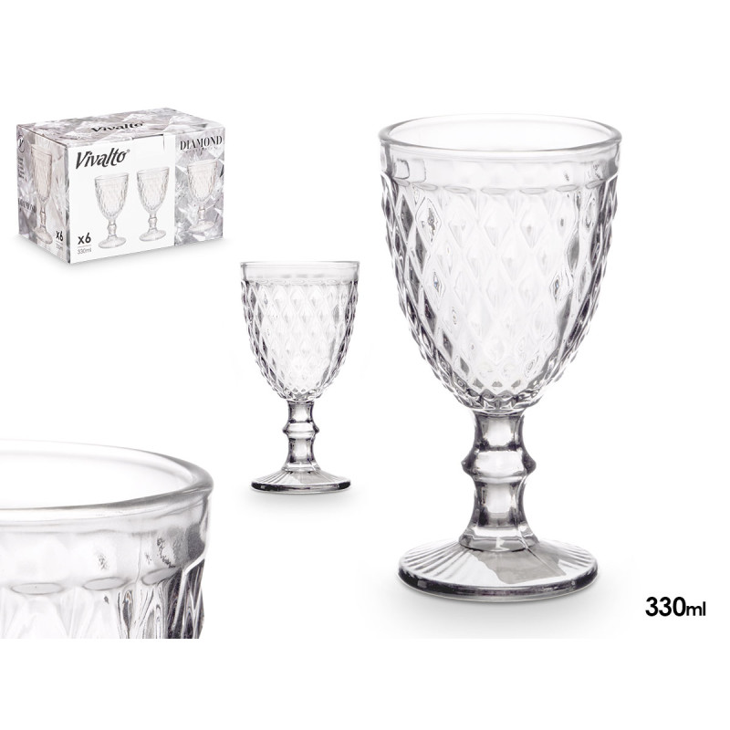 CALICE DIAMANTE TRANSPARENTE 330 ML