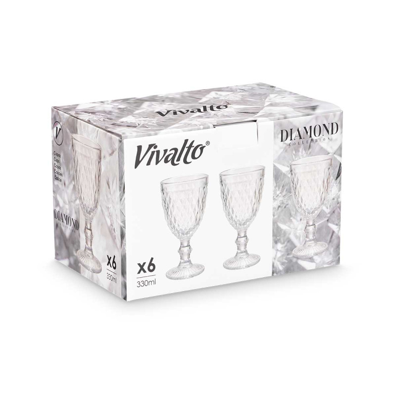 COUPE DIAMANT TRANSPARENT 330 ML