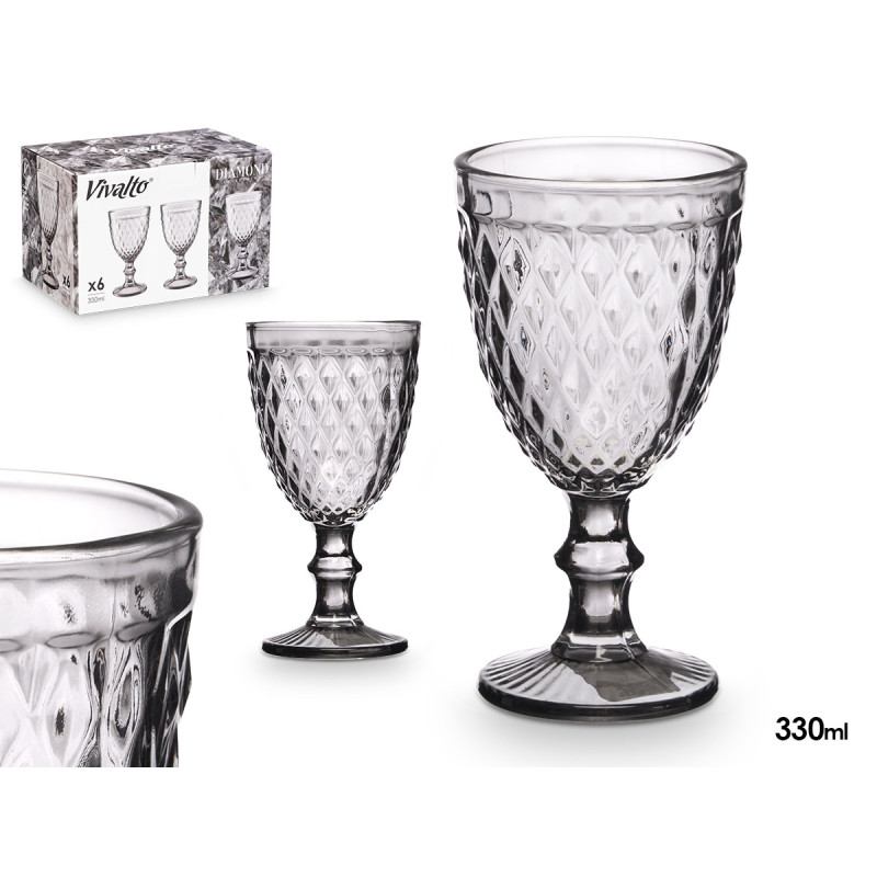CALICE DIAMANTE CINZENTO 330 ML