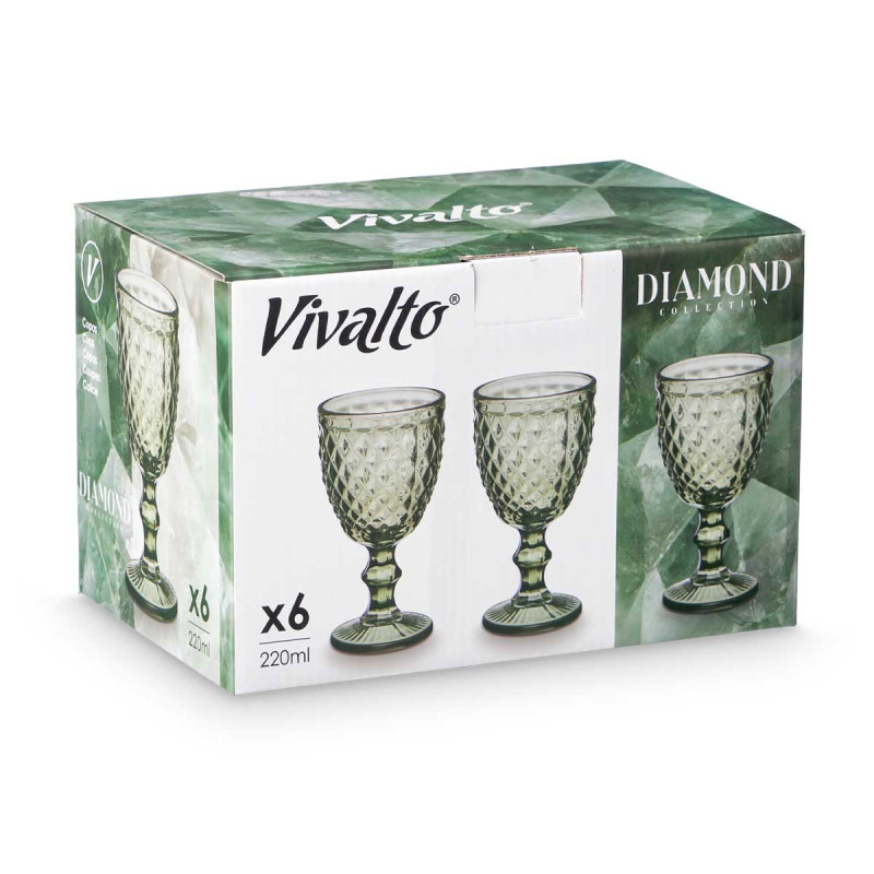 GREEN DIAMOND GLASS 220 ML