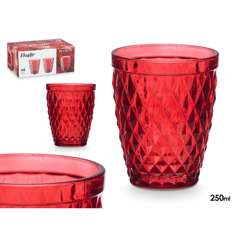 COPO DIAMANTE VERMELHO 250 ML