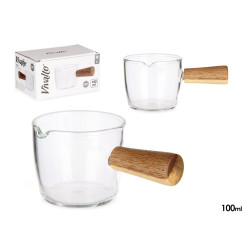 CAZO 100ML DE CRISTAL BOROSILICATO MANGO MADERA