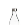 BOUTEILLE VERRE CARRE BOUCHON ACIER 1L