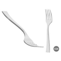 CONJ 24 COLHERES CAFE EM PLASTICO PRATEADO