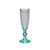 COUPE POINTS CHAMPAGNE PIED TURQUOISE 185ML