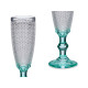 COUPE POINTS CHAMPAGNE PIED TURQUOISE 185ML