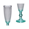 COUPE POINTS CHAMPAGNE PIED TURQUOISE 185ML