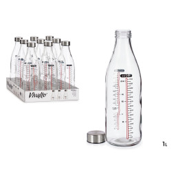 STEEL CAP MEASURING BOTTLE 1L