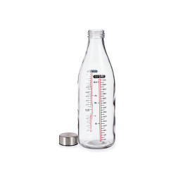 STEEL CAP MEASURING BOTTLE 1L