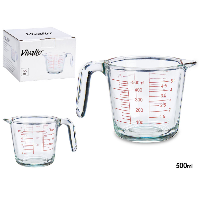 MED GLASS MEASURING JAR 500ML