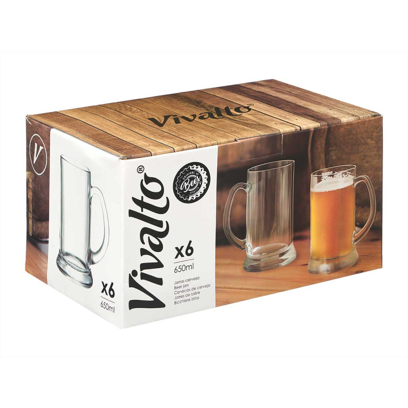 BEER MUG 650 ML WITH HANDLE