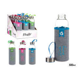 BOUTEILLE NEOPRENE VERRE COUL ETIQUETE 500ML SET 3