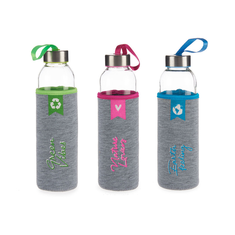 GARRAFA NEOPRENE VIDRO COR ETIQUETA 500ML SORT 3