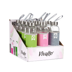 GARRAFA NEOPRENE VIDRO CINZA ETIQUETA 500ML SORT 3