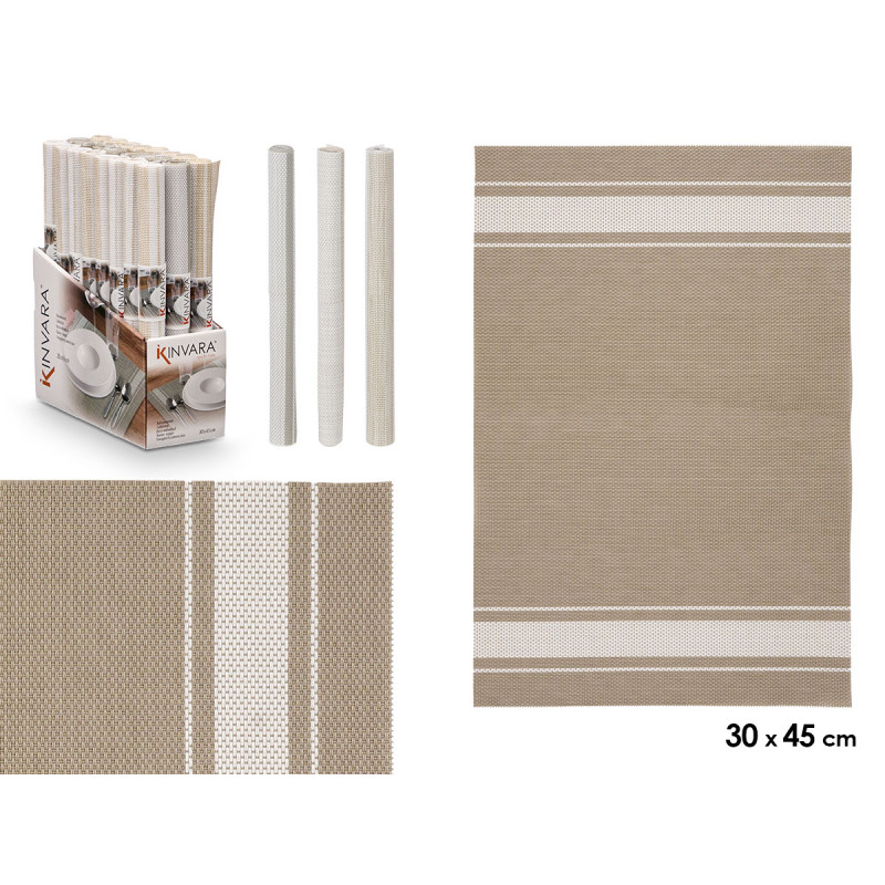 SALVAMANTEL 30X45CM RAYAS SURT 3 NEUTROS