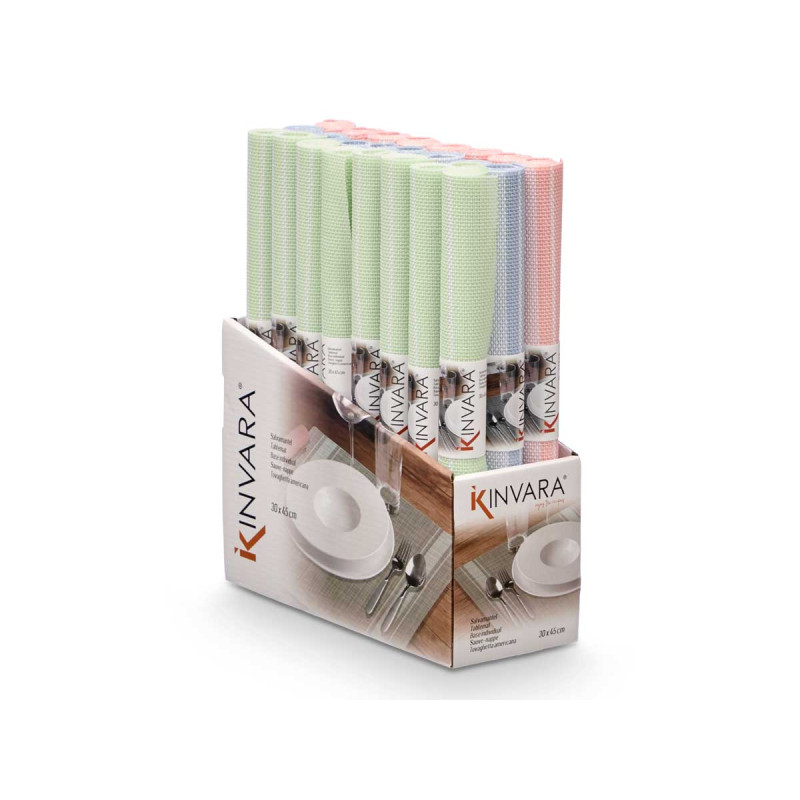 INDIVIDUAL 30X45CM RISCAS SORT 3 CORES CLARAS