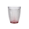 VASO CRISTAL PUNTOS AGUA 300ML ROJO
