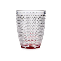 VERRE VERRE POINTS EAU 300ML ROUGE 