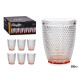 BICCHIERE CRISTALLO PUNTI ACQUA 300ML AMBRA