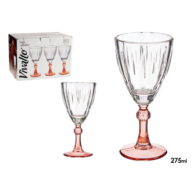 COPO VINHO COR SALMÃO 275ML 