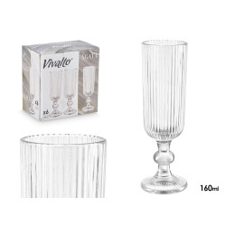 COUPE À CHAMPAGNE 160ML TRANSPARENT RAYURES